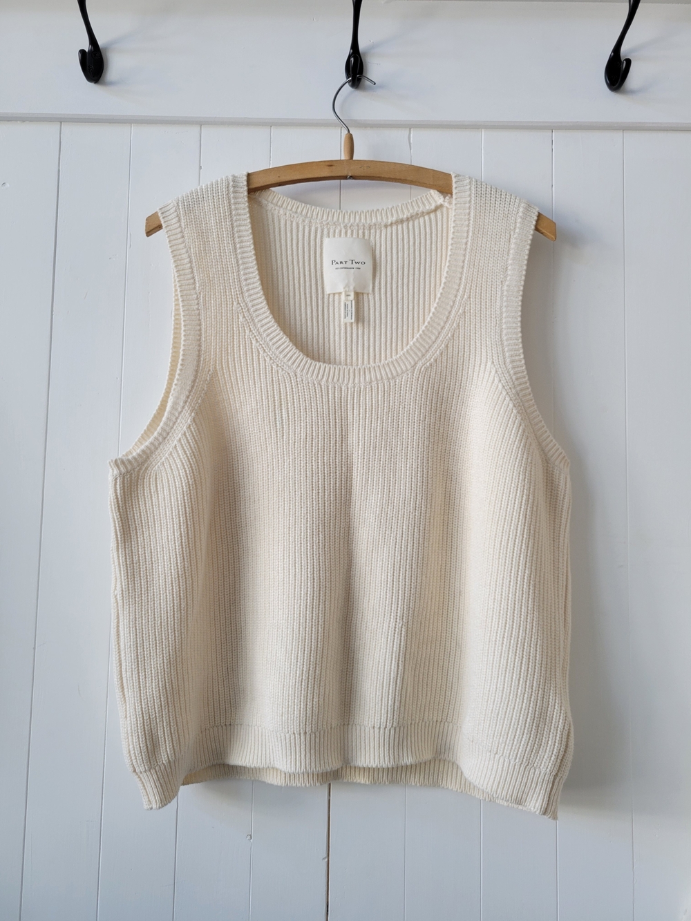 Part Two Creme Sleavless Knit Tank
